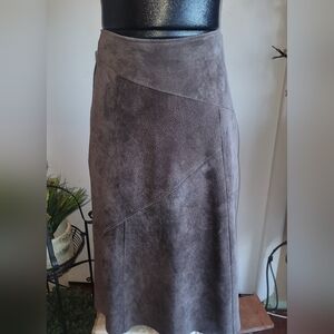 Skotts Suede Brown A Line Skirt 6